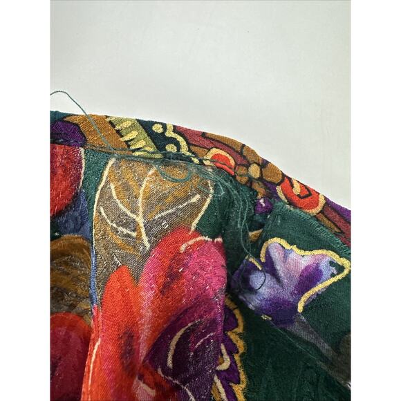 Vintage Victoria Secret Paisley Floral Button Kimono Robe 100% Silk Size Small - Picture 5 of 8